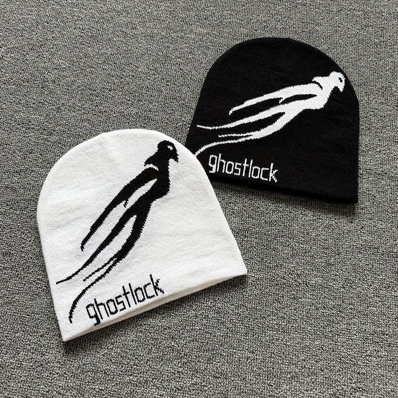 Ghost Silhouette Knit Beanie