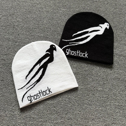 Ghost Silhouette Knit Beanie