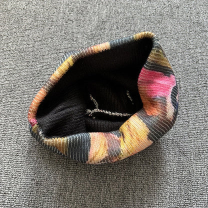Abstract Art Collage Knit Beanie