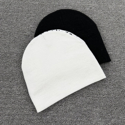 Gothic Allover Script Knit Beanie