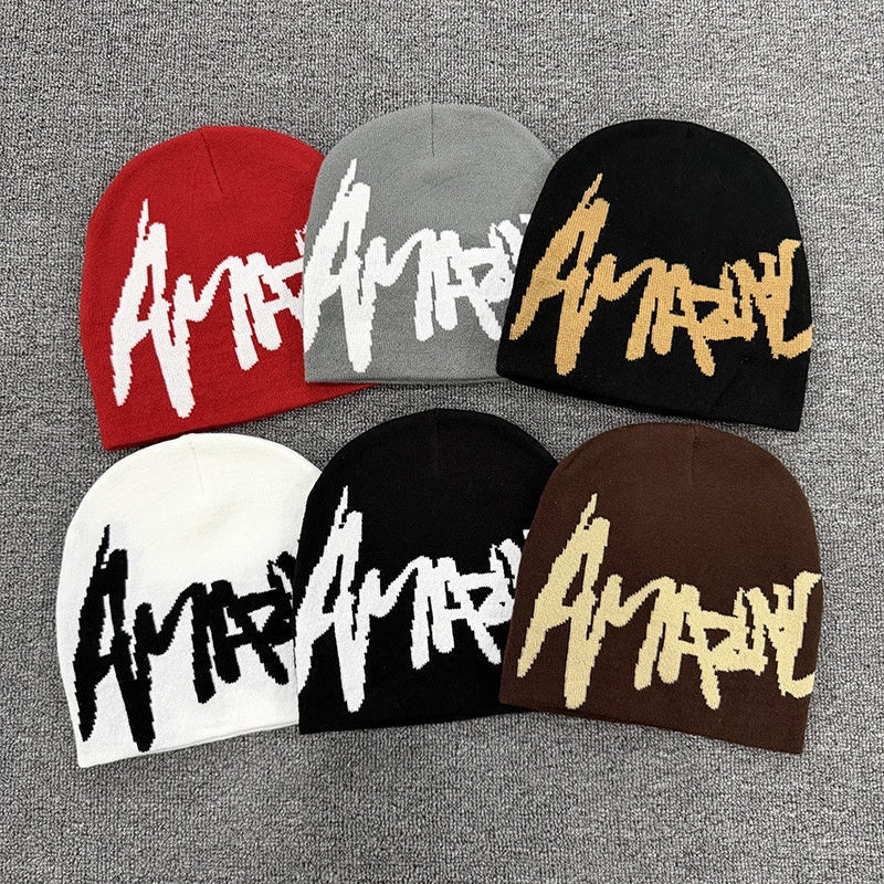 Sharp Script Knit Beanie