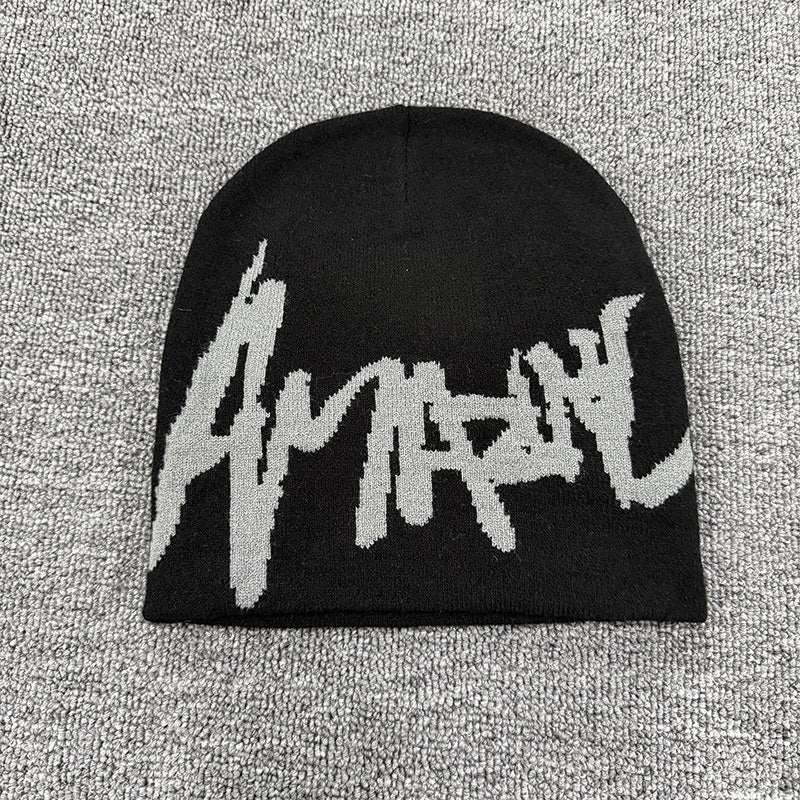 Sharp Script Knit Beanie