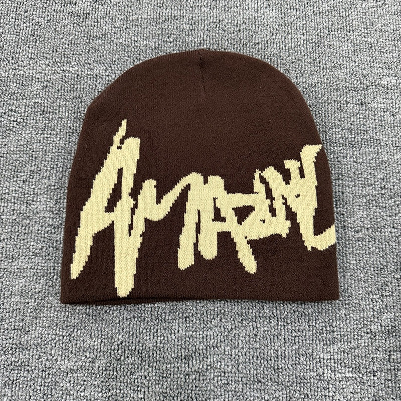 Sharp Script Knit Beanie