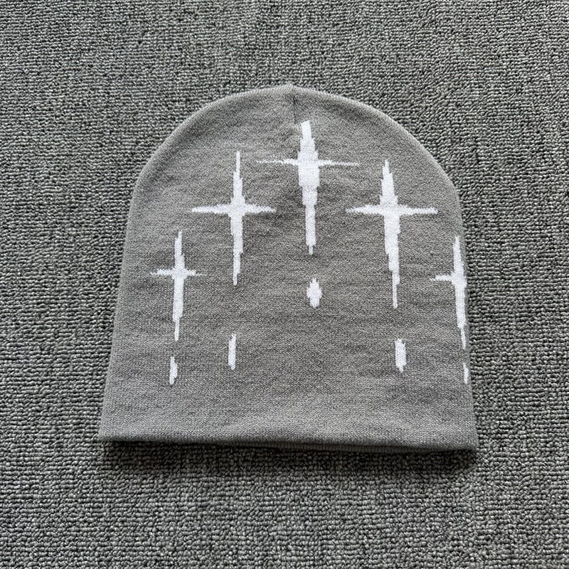 Falling Cross Knit Beanie