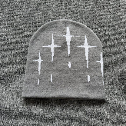 Falling Cross Knit Beanie