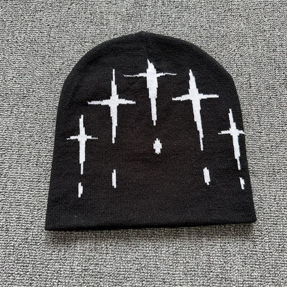 Falling Cross Knit Beanie