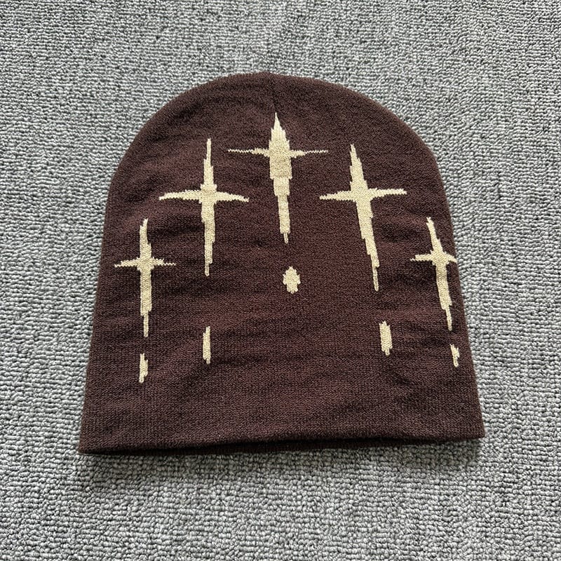 Falling Cross Knit Beanie