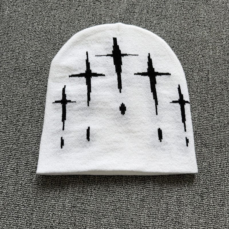 Falling Cross Knit Beanie