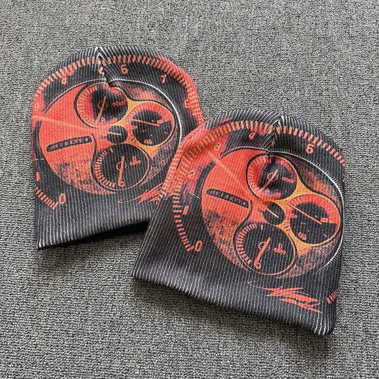 Red Gear Graphic Knit Beanie