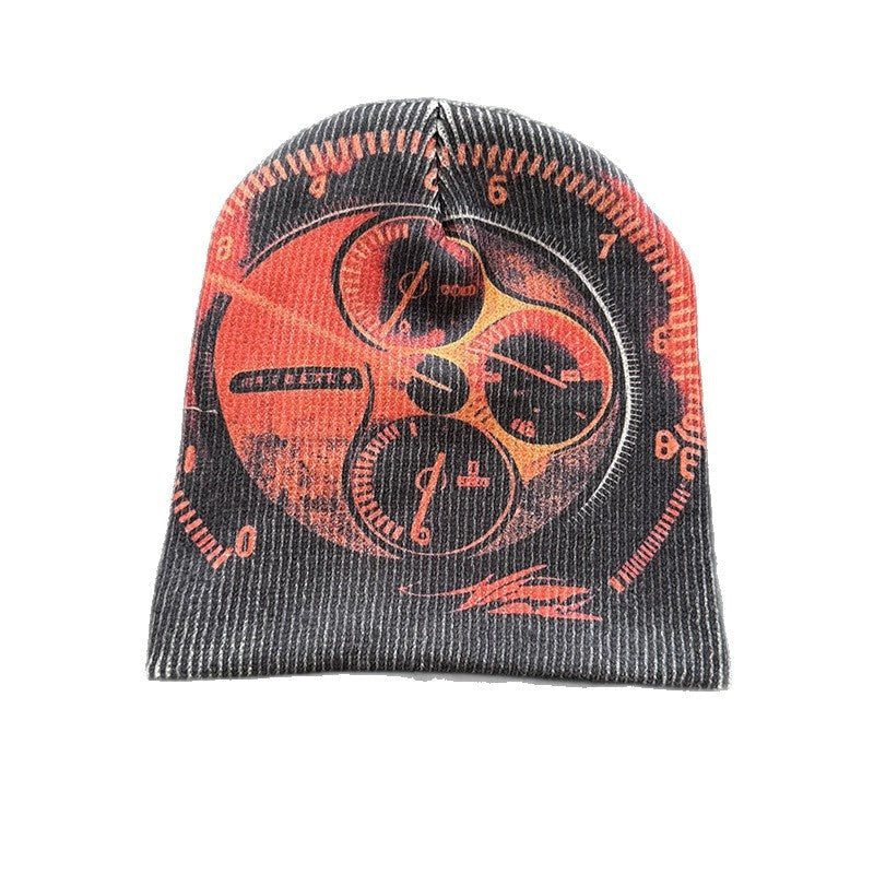 Red Gear Graphic Knit Beanie