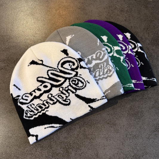Wave Original Script Knit Beanie
