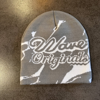 Wave Original Script Knit Beanie