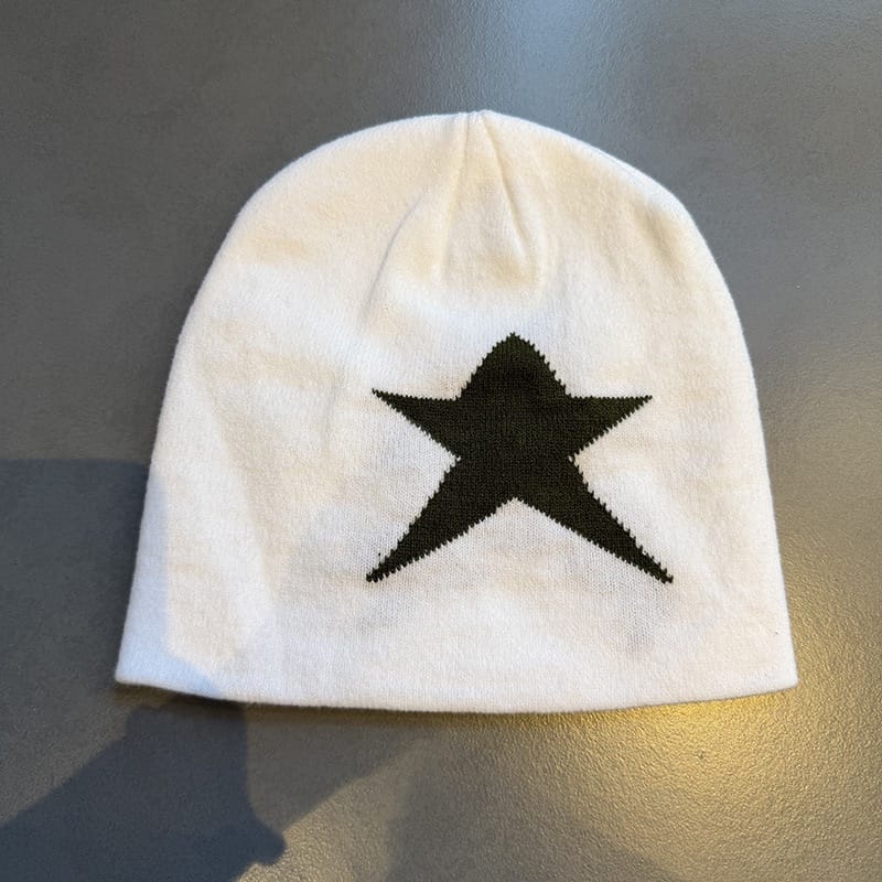 Oversized Star Knit Beanie