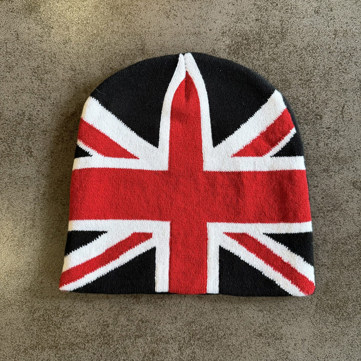 Union Jack Knit Beanie Black