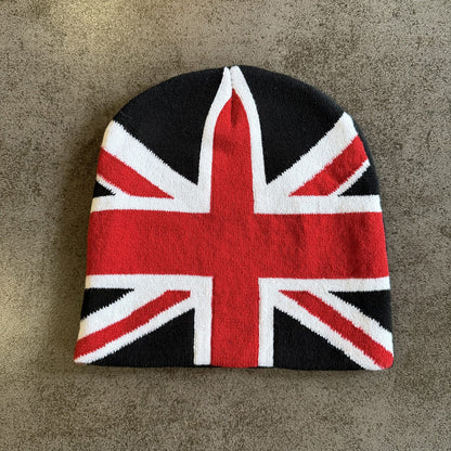 Union Jack Knit Beanie Black