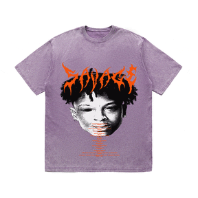 RDMCLOTHINGART tapestry hoodie 21 SAVAGE HEAVY WEIGHT COTTON TEE-8882