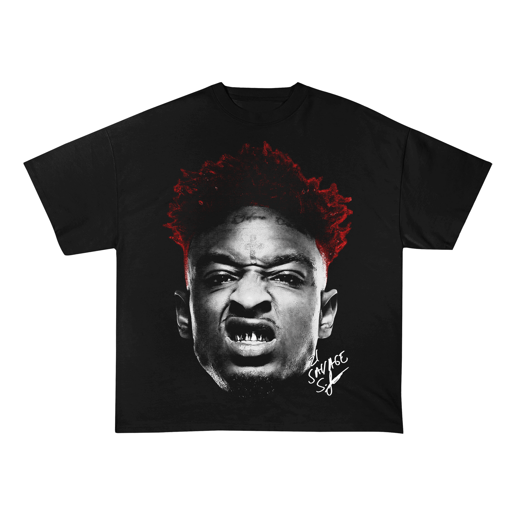 21SAVAGE HEAVY WEIGHT COTTON TEE-8022 - RDMCLOTHINGART