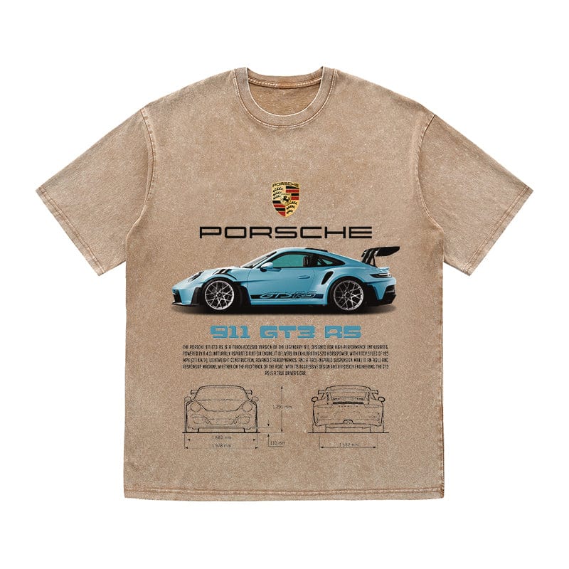RDMCLOTHINGART tapestry hoodie 911 GT3 RS AZUL HEAVY COTTON TEES-9383
