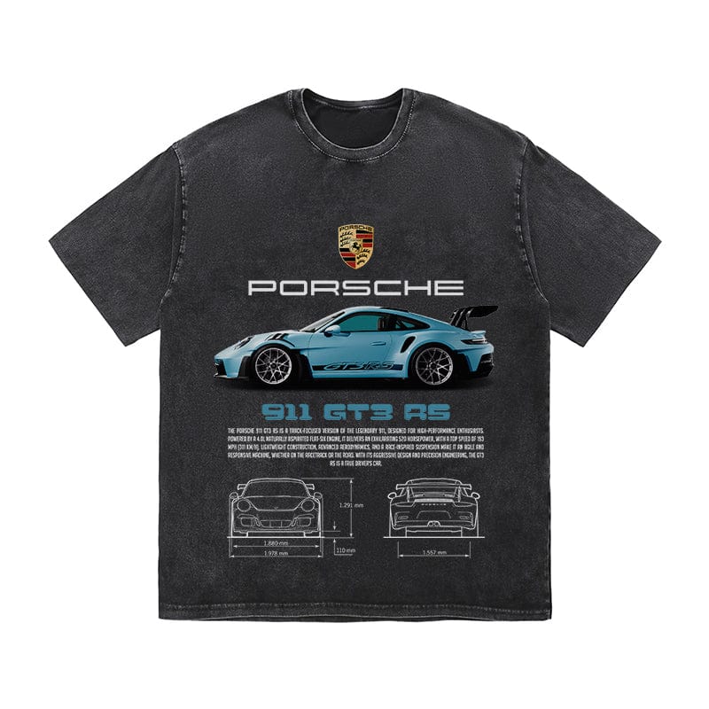 RDMCLOTHINGART tapestry hoodie 911 GT3 RS AZUL HEAVY COTTON TEES-9384