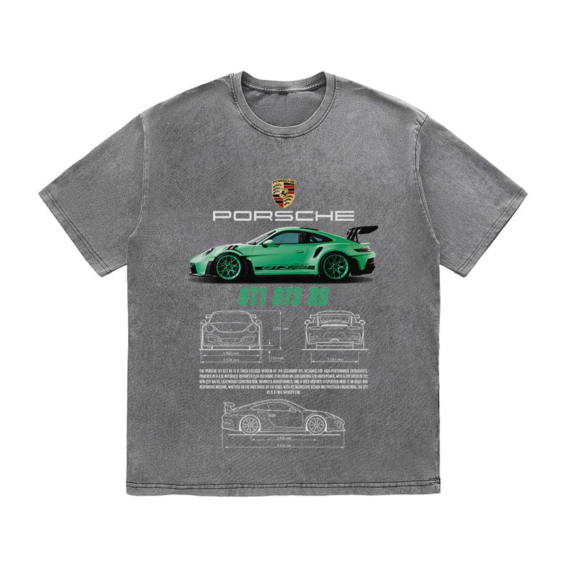 RDMCLOTHINGART tapestry hoodie 911 GT3 RS VERDE HEAVY COTTON TEES-9386