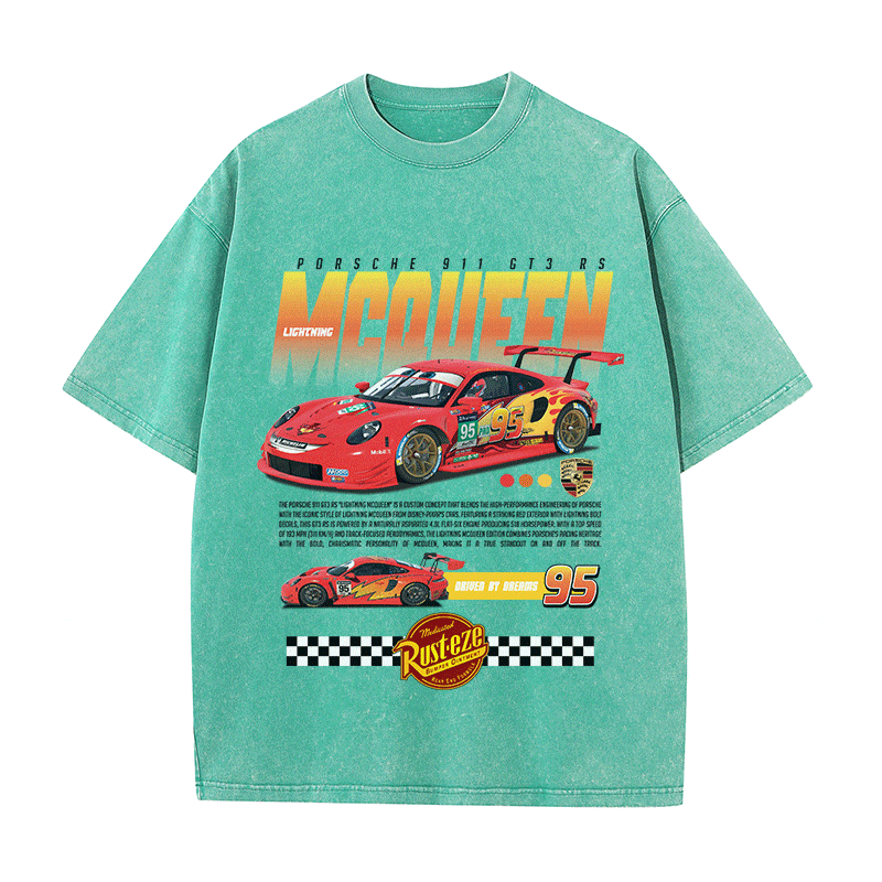 RDMCLOTHINGART tapestry hoodie 911 MCQUEEN HEAVY WEIGHT COTTON TEE-8838