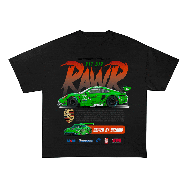 RDMCLOTHINGART tapestry hoodie 911 RAWR 2 HEAVY WEIGHT COTTON TEE-8839