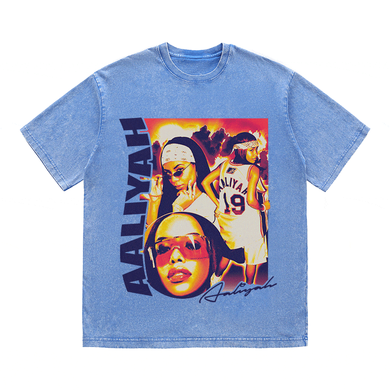 RDMCLOTHINGART tapestry hoodie AALIYAH HEAVY WEIGHT COTTON TEE-9029