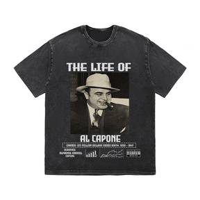 RDMCLOTHINGART tapestry hoodie AL CAPONE HEAVY WEIGHT COTTON TEE-8818