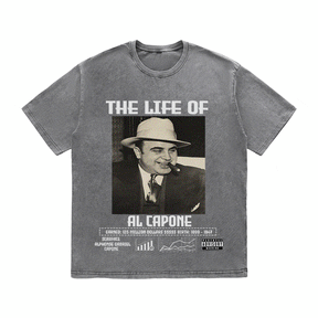 RDMCLOTHINGART tapestry hoodie AL CAPONE HEAVY WEIGHT COTTON TEE-8818