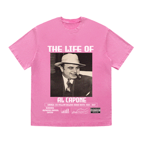 RDMCLOTHINGART tapestry hoodie AL CAPONE HEAVY WEIGHT COTTON TEE-8818