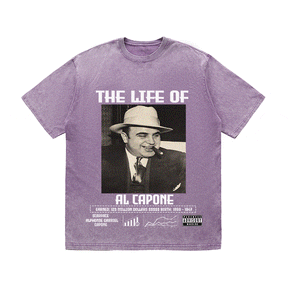 RDMCLOTHINGART tapestry hoodie AL CAPONE HEAVY WEIGHT COTTON TEE-8818
