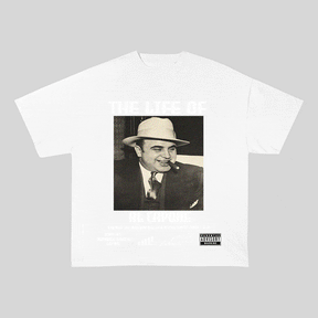 RDMCLOTHINGART tapestry hoodie AL CAPONE HEAVY WEIGHT COTTON TEE-8818