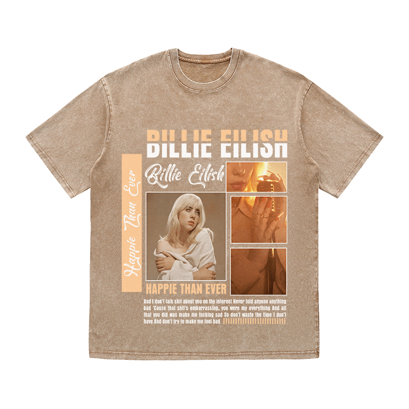 RDMCLOTHINGART tapestry hoodie BILLIE EILISH HEAVY WEIGHT COTTON TEE-8990