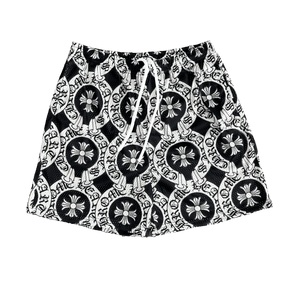 RDMCLOTHINGART tapestry hoodie BLACK CHROME MESH SHORTS-8706