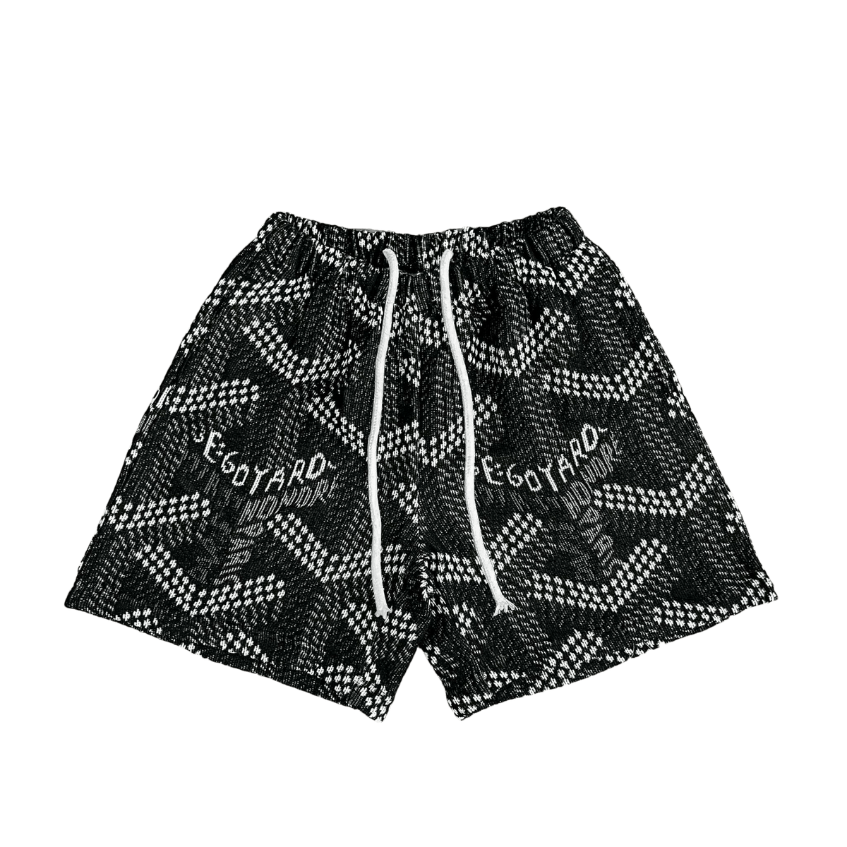 BLACK GY TAPESTRY SHORTS - RDMCLOTHINGART