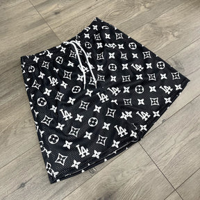 BLACK LA MESH SHORTS-8670 - RDMCLOTHINGART