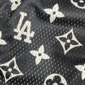 BLACK LA MESH SHORTS-8670 - RDMCLOTHINGART