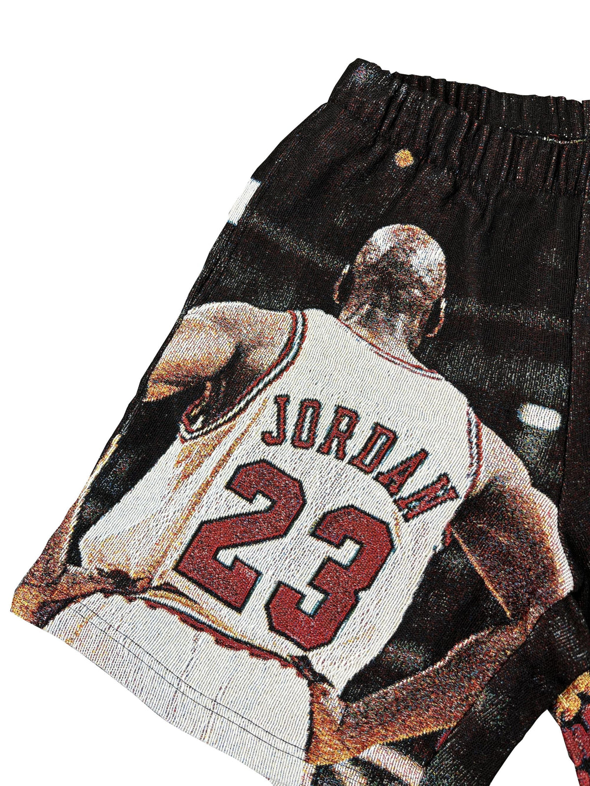 BLACK MJ TAPESTRY SHORTS - RDMCLOTHINGART