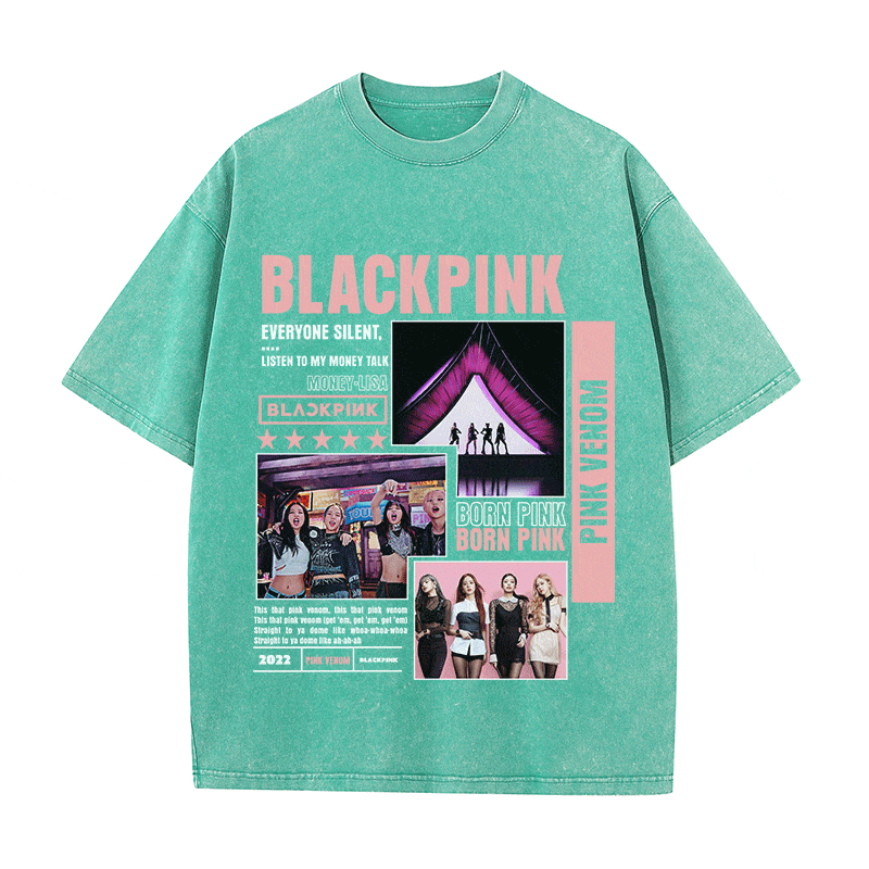 RDMCLOTHINGART tapestry hoodie BLACKPINCK HEAVY WEIGHT COTTON TEE-8992