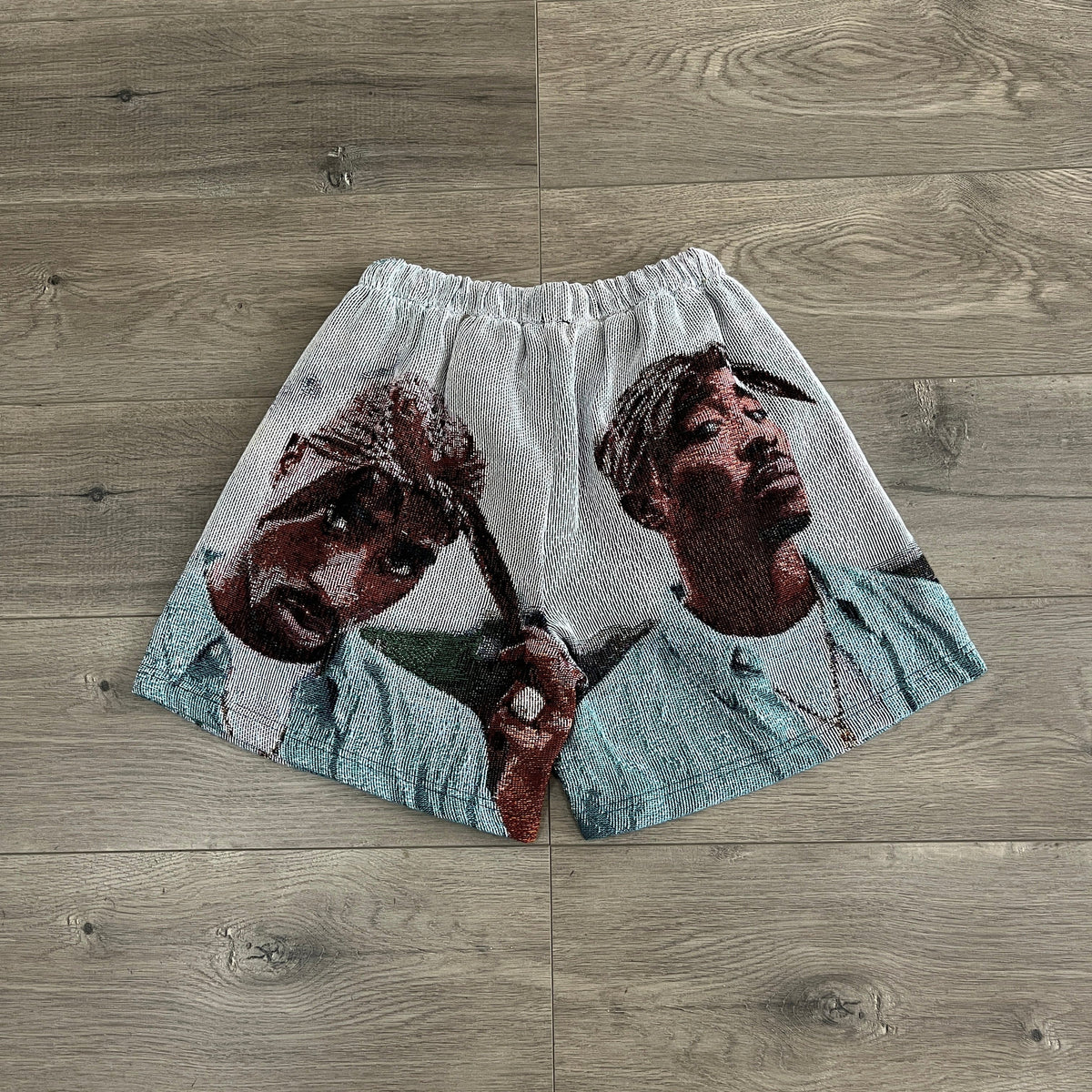 RDMCLOTHINGART tapestry hoodie BLUE 2PAC TAPESTRY SHORTS