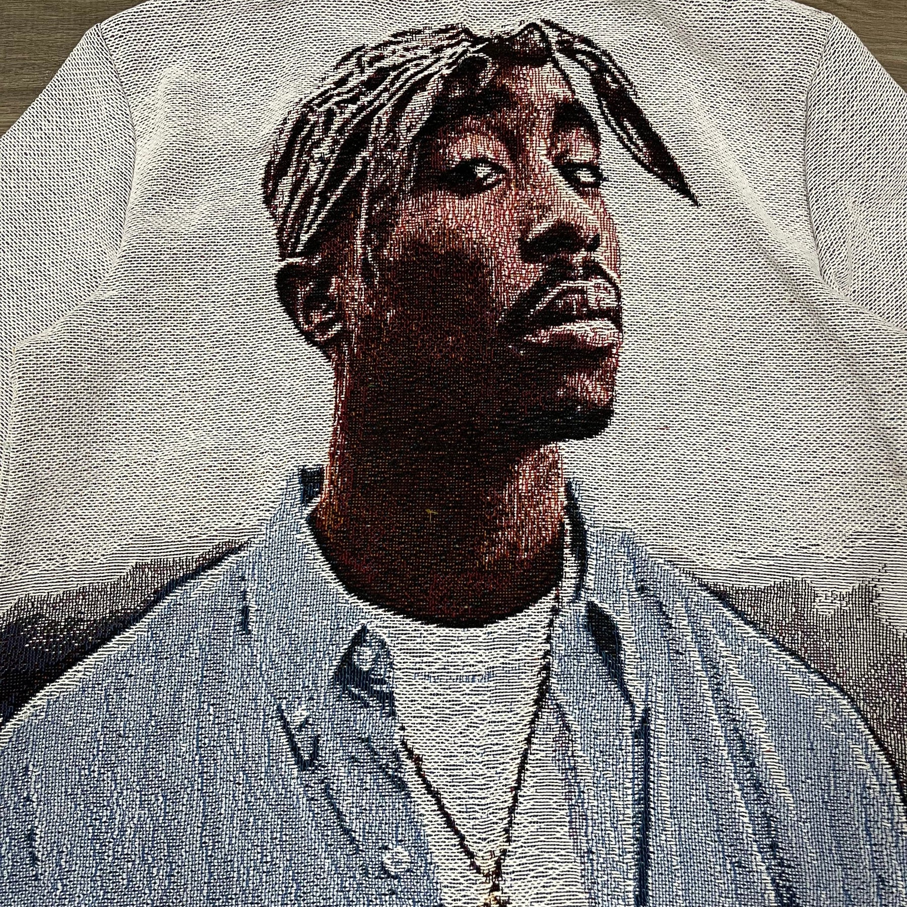 RDMCLOTHINGART tapestry hoodie BLUE 2PAC TAPESTRY TEE
