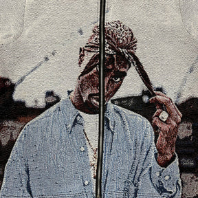 RDMCLOTHINGART tapestry hoodie BLUE 2PAC TAPESTRY TEE