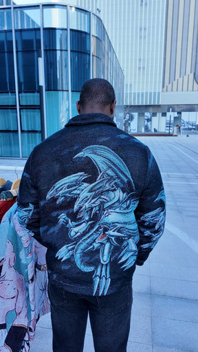 BLUE EYES WHITE DRAGON TAPESTRY JACKET - RDMCLOTHINGART