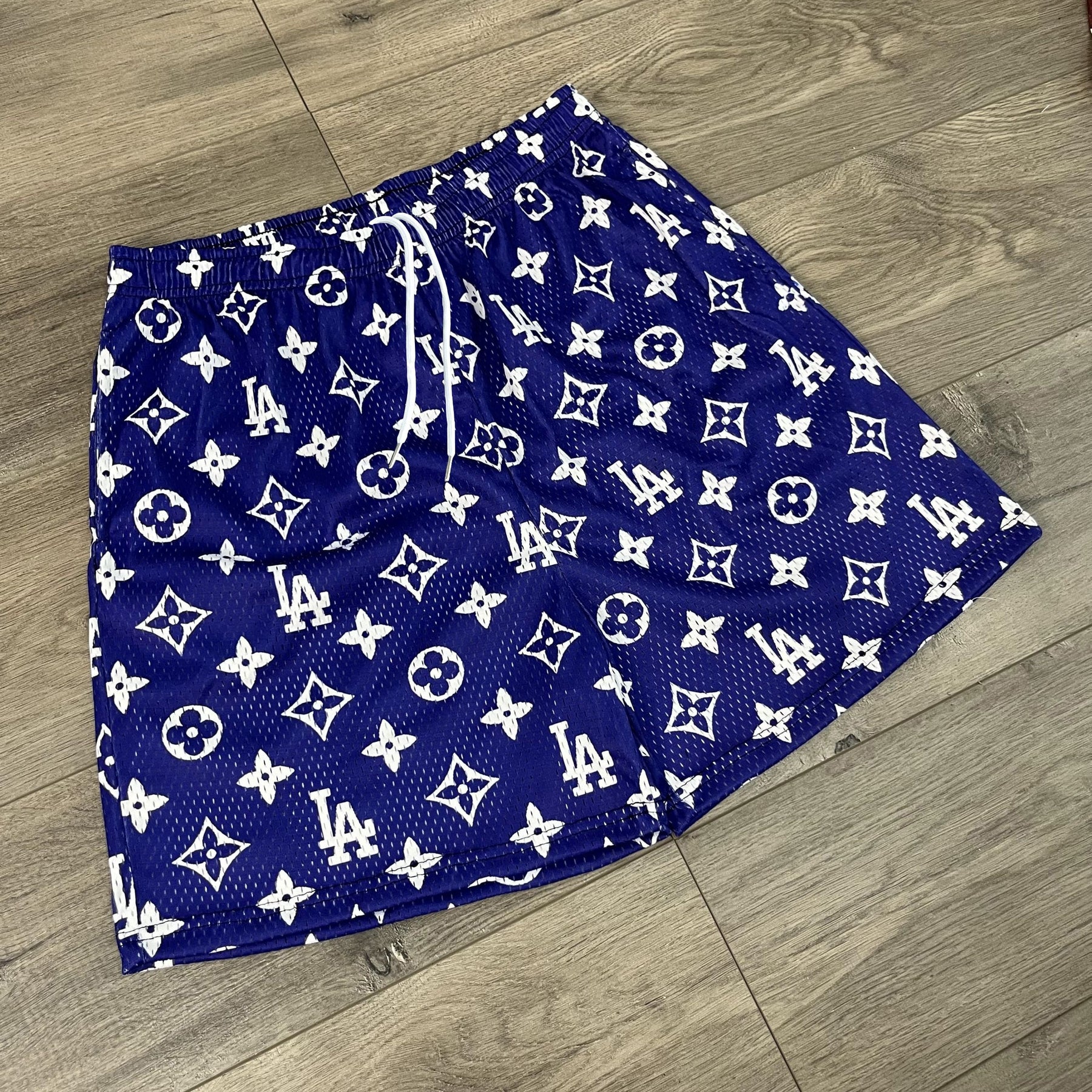BLUE LA MESH SHORTS-8675 - RDMCLOTHINGART