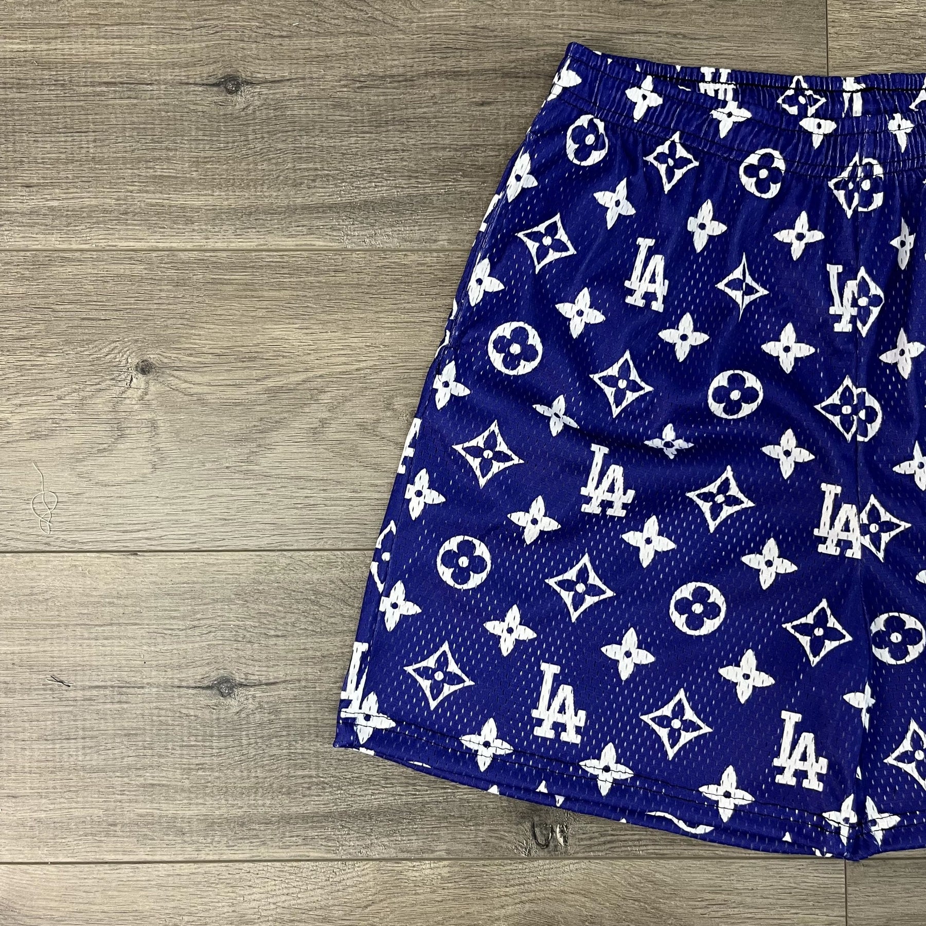 BLUE LA MESH SHORTS-8675 - RDMCLOTHINGART