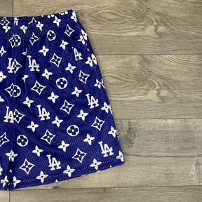 BLUE LA MESH SHORTS-8675 - RDMCLOTHINGART