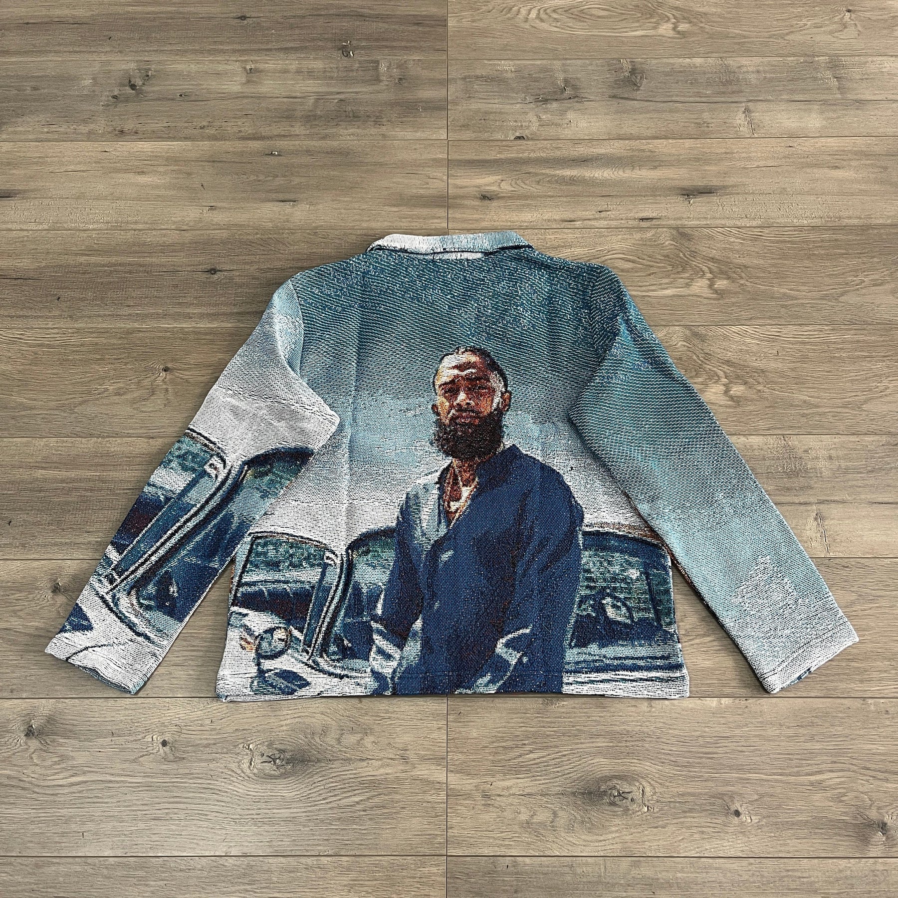 RDMCLOTHINGART tapestry hoodie BLUE NIP TAPESTRY JACKET