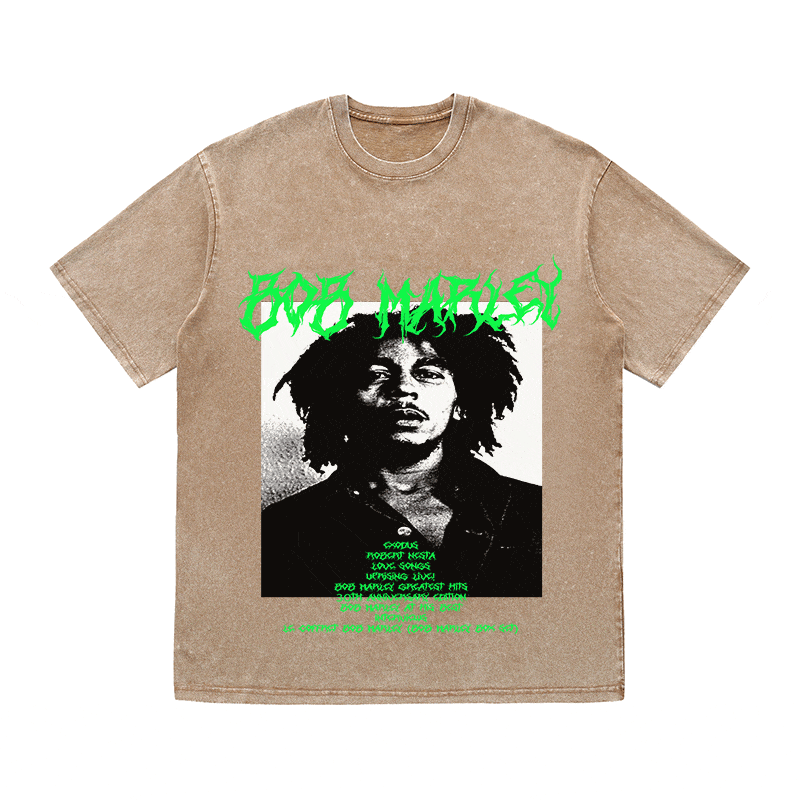 RDMCLOTHINGART tapestry hoodie BOB MARLEY HEAVY WEIGHT COTTON TEE-8924