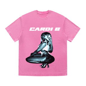 RDMCLOTHINGART tapestry hoodie CARDI B HEAVY WEIGHT COTTON TEE-8875