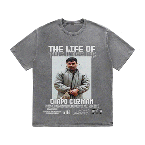 RDMCLOTHINGART tapestry hoodie CHAPO GUZMAN HEAVY WEIGHT COTTON TEE-8819